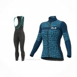 2021 Ropa Ciclismo Mujer ALE Profundo Azul Mangas Largas y Culotte Lunga (2)